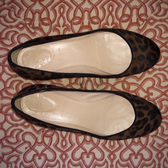 J. Crew Janey Leopard Calf Hair Flats - Picture 7 of 16